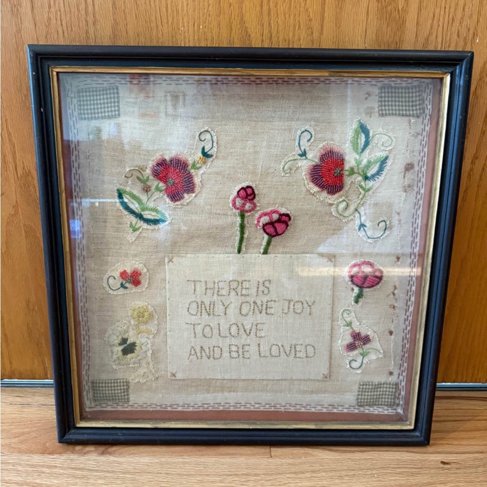 Floral Embroidered Wall Art